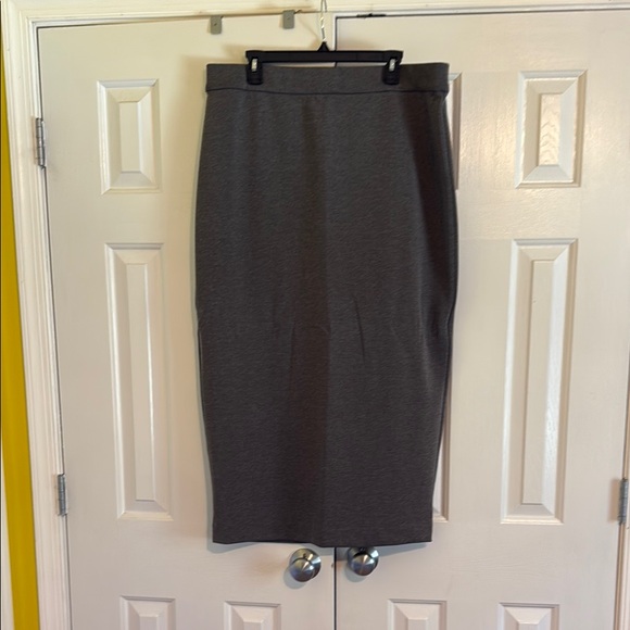 Express Gray Midi Pencil Skirt for Work - Picture 1 of 4